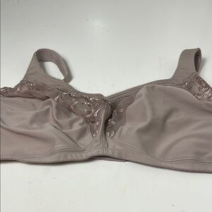 Glamorise Taupe Lace-Accent Full Coverage Bra